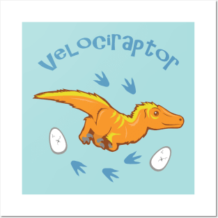 Cute Velociraptor Posters and Art